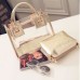 Transparent Gelly Crystal Bag Celeb Tote Sandy Beach Bag Shoulder Handbag