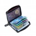 RFID Antimagnetic Genuine Leather 40 Card Slots Card Holder Passport Storage Bag