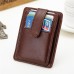 Portable Hasp 11 Card Holder Waxy Slim Women Short Purse Wallets Coin Bags