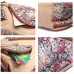 Canvas Tribal Flower Printing Multi  pockets Crossbody Bag Shoulder Bags For Women