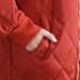 Casual red women parka trendy plus size stand collar Jackets & Coats Luxury ruffles coats