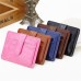 Portable Hasp 11 Card Holder Waxy Slim Women Short Purse Wallets Coin Bags