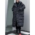 fine black womens parkas plus size winter hooded pockets outwear