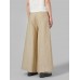 Women Solid Color Lace  Up Loose Mid Waist Wide Leg Pants With Pockets